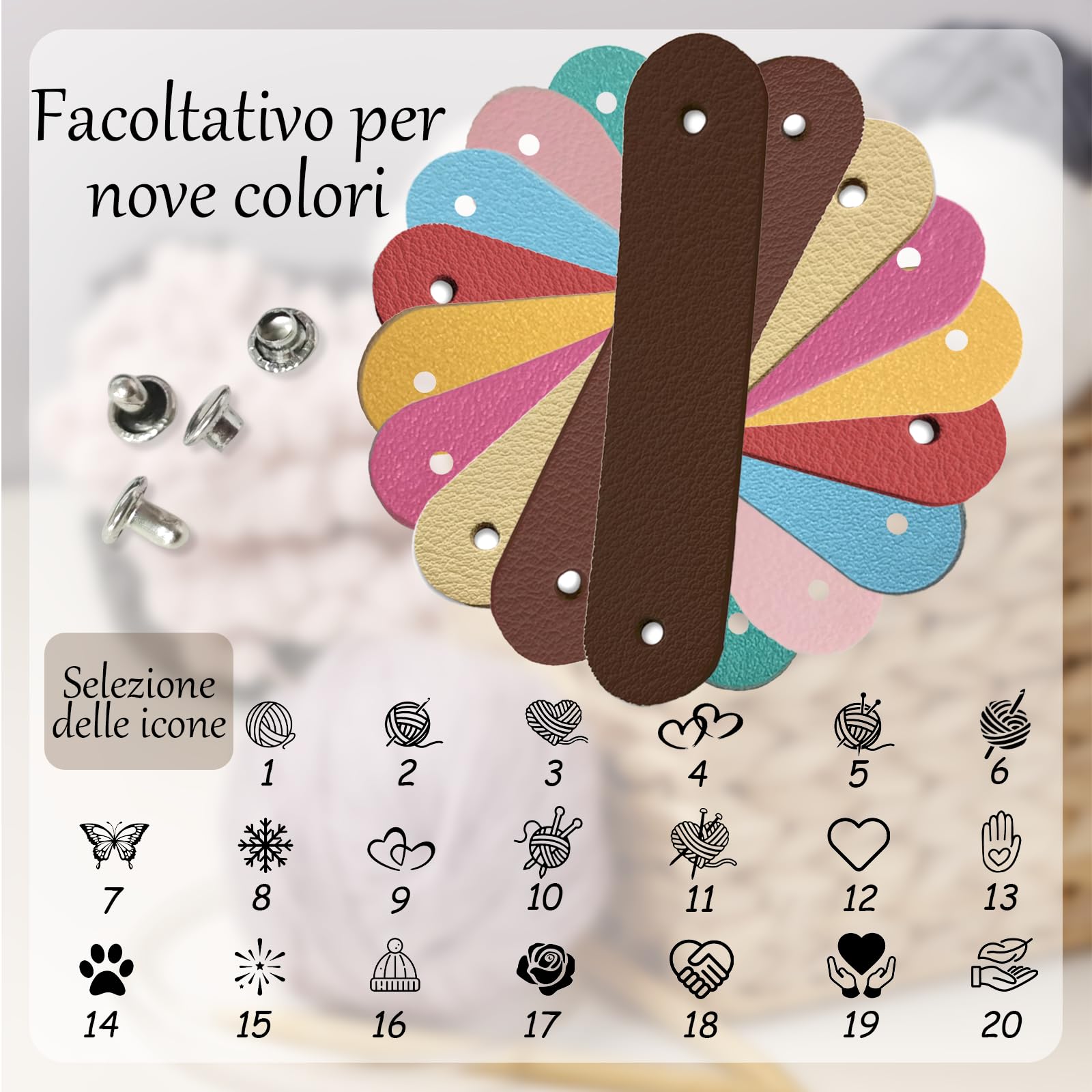 Etichette Personalizzate da Cucire con Rivetti per Vestiti 10-100pcs