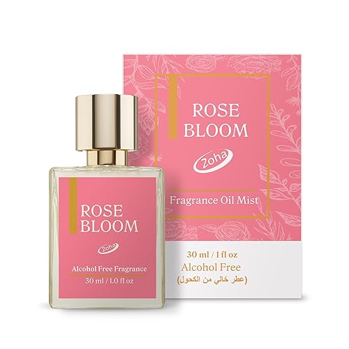 Zoha, Rose Bloom - Perfume para mujeres y hombres, sin alcohol, hipoalergénica, vegana, fragancia, aceite en niebla
