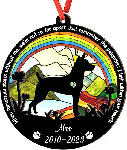 Miniatura 20 de Adorno de atrapasoles de setter irlandés personalizado, adorno de Navidad de Setter irlandés, regalo para perro amante, setter irlandés