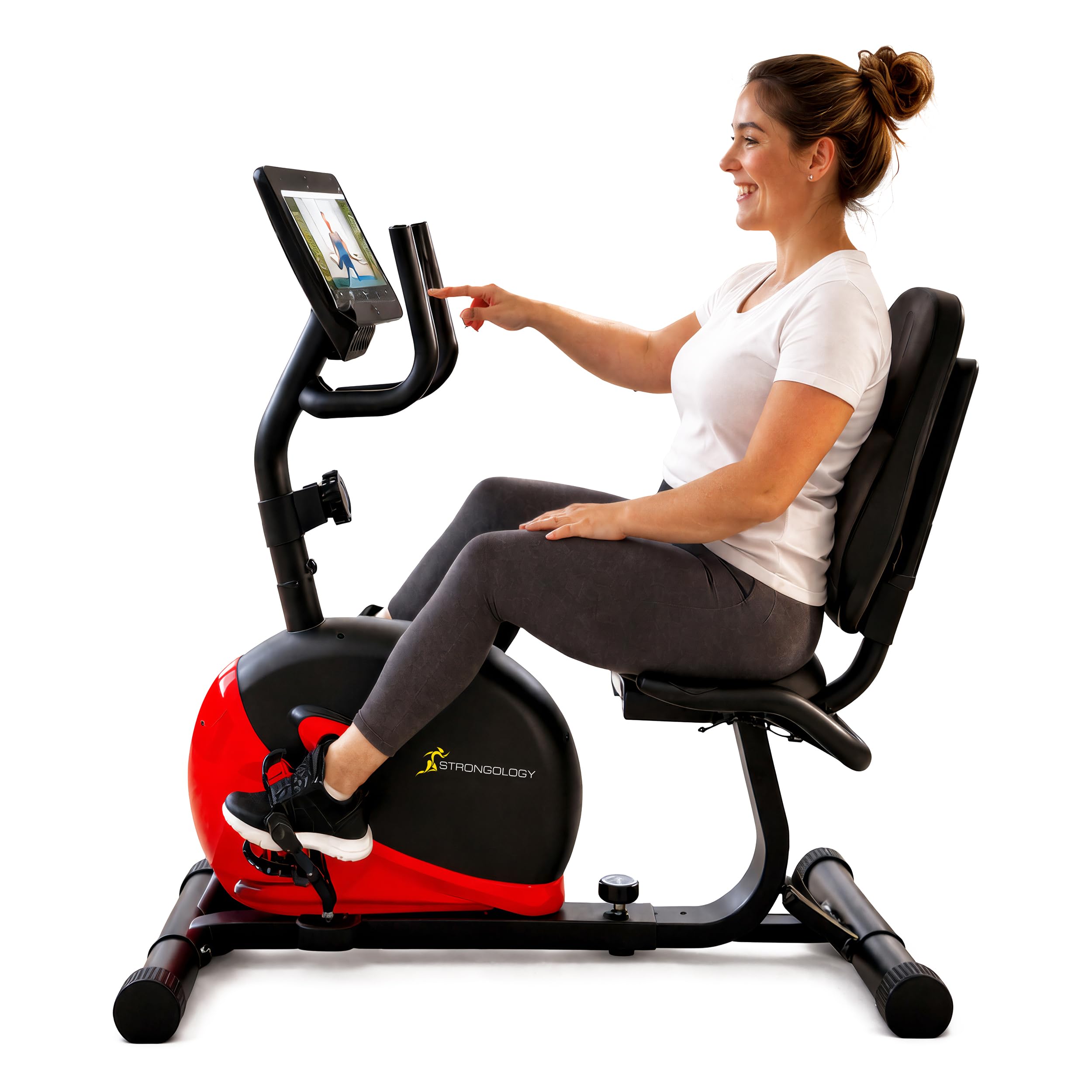 Homeology ZENPEDAL Recumbent Exercise Bike for Home, Magnetic Resistance Bike with 8 Levels, LCD Monitor with Heart Rate, Adjustable Seat with Back Support, Quiet Indoor Cycle
