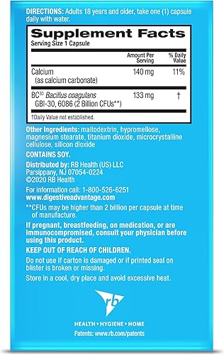 Miniatura 9 de Probióticos diarios en cápsulas Digestive Advantage, ASA-120, 1, 1
