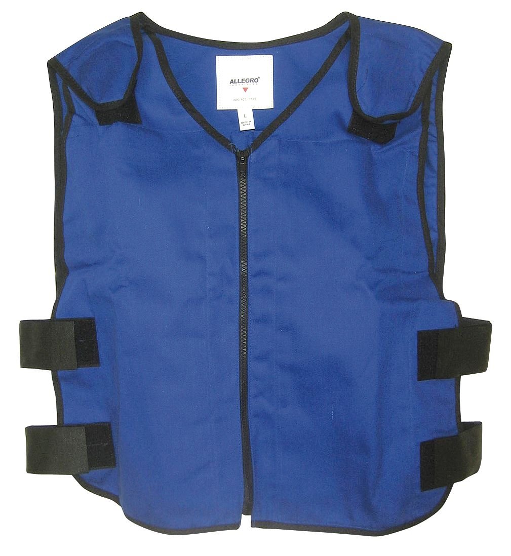 Allegro Cooling Vest, 2XL, Blue, 22 in. L