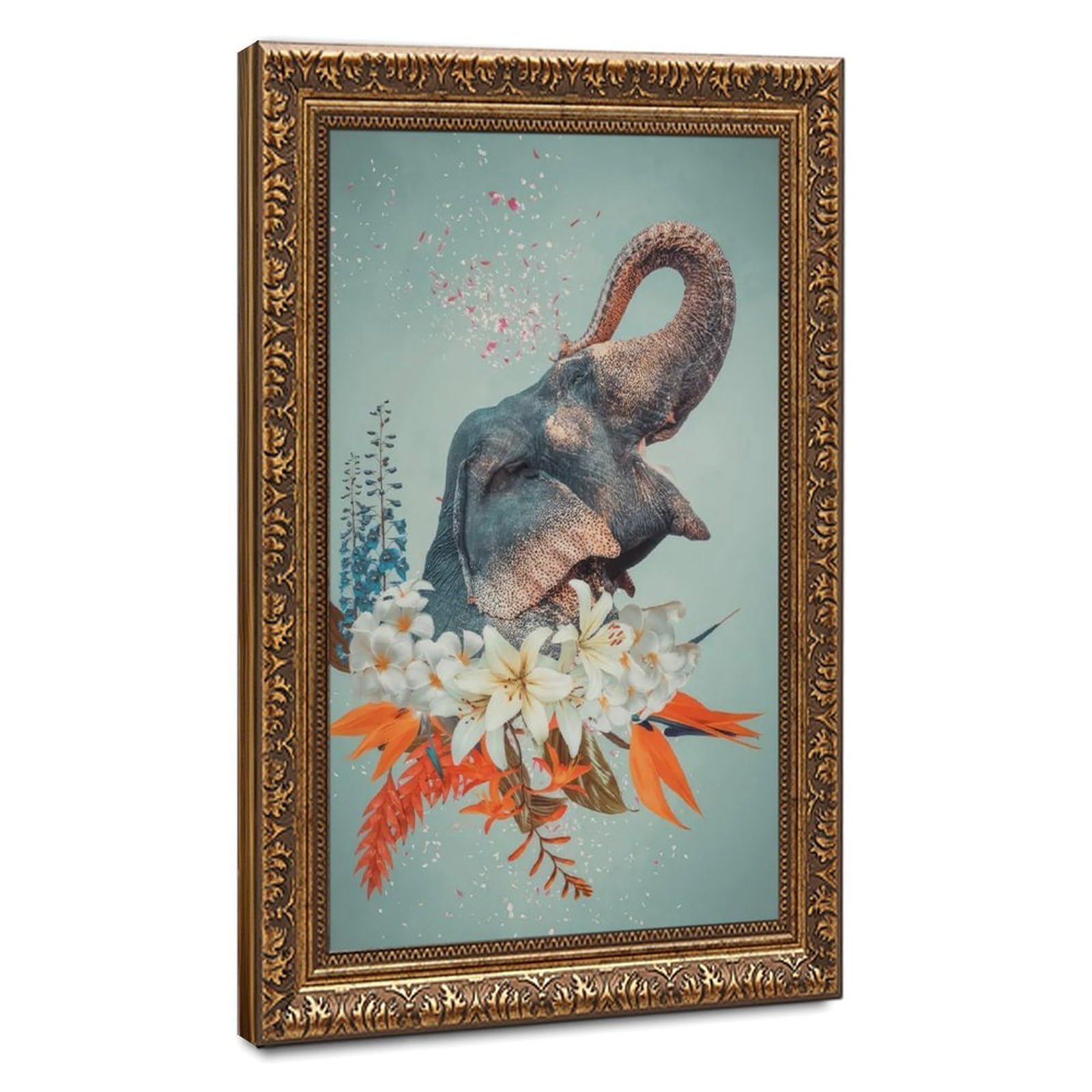 Bareronor Abstract Elephant Poster Canvas Poster Bedroom Decor Landscape Office Room Decor Gift 24" L X 36" W