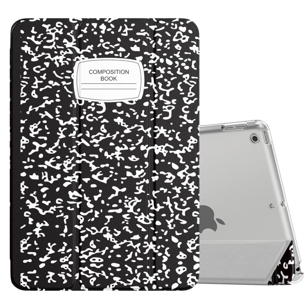 Étui Smart Cover pour iPad 9e/8e/7e Génération 10.2 Pouces, Coque Rabat Carnet Noir MoKo