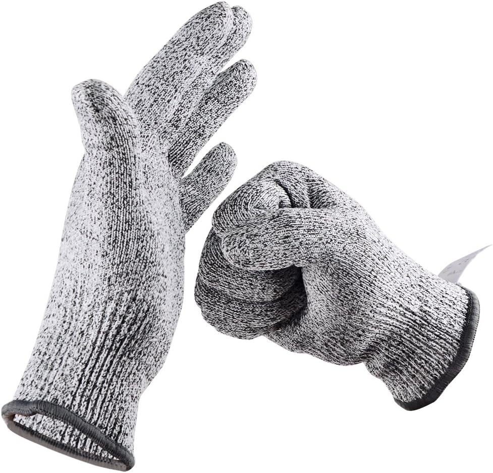 Safety Kitchen Cuts Gloves, Level 5 Protection Cut Resistant Gloves by Haneye, Food Grade, Hand Protecting Gloves for kitchen, Housrhold and work (XL Size)