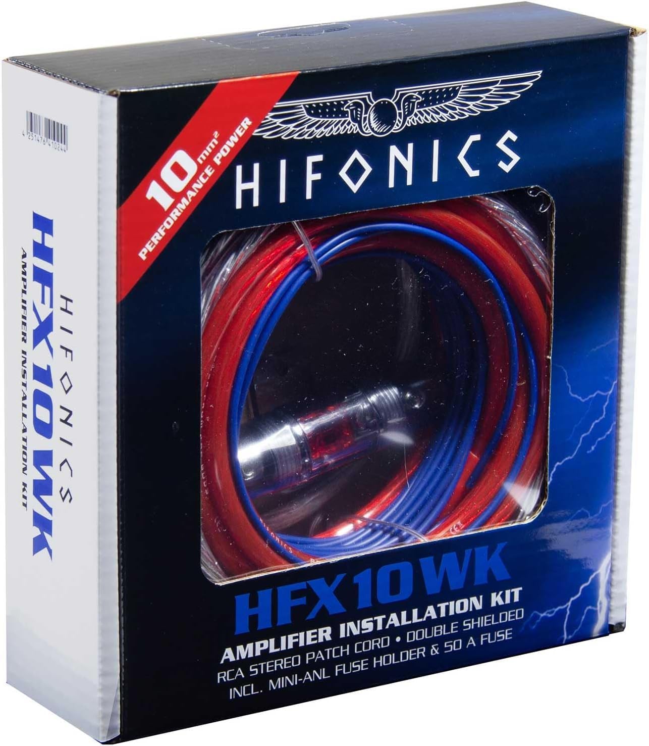 Hifonics HFX10WK – Set di collegamento amplificatore premium 10 mm²