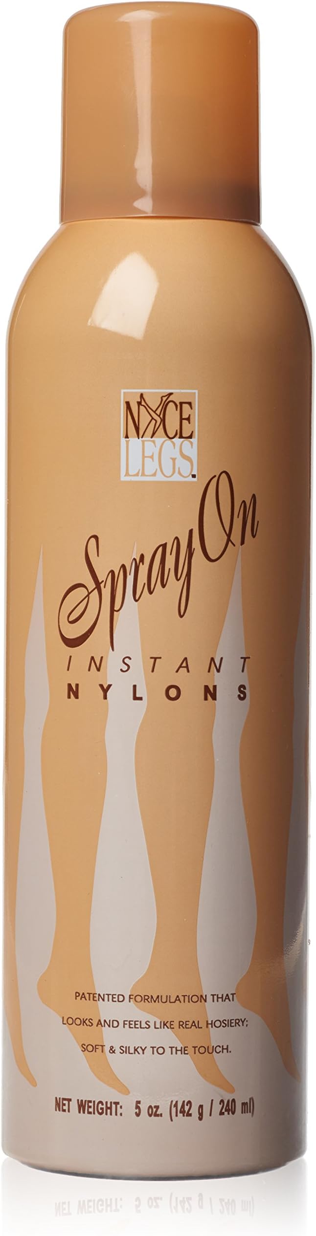 NYCE LEGS Spray On Instant Nylons DARK BEIGE 5 oz/240 ml
