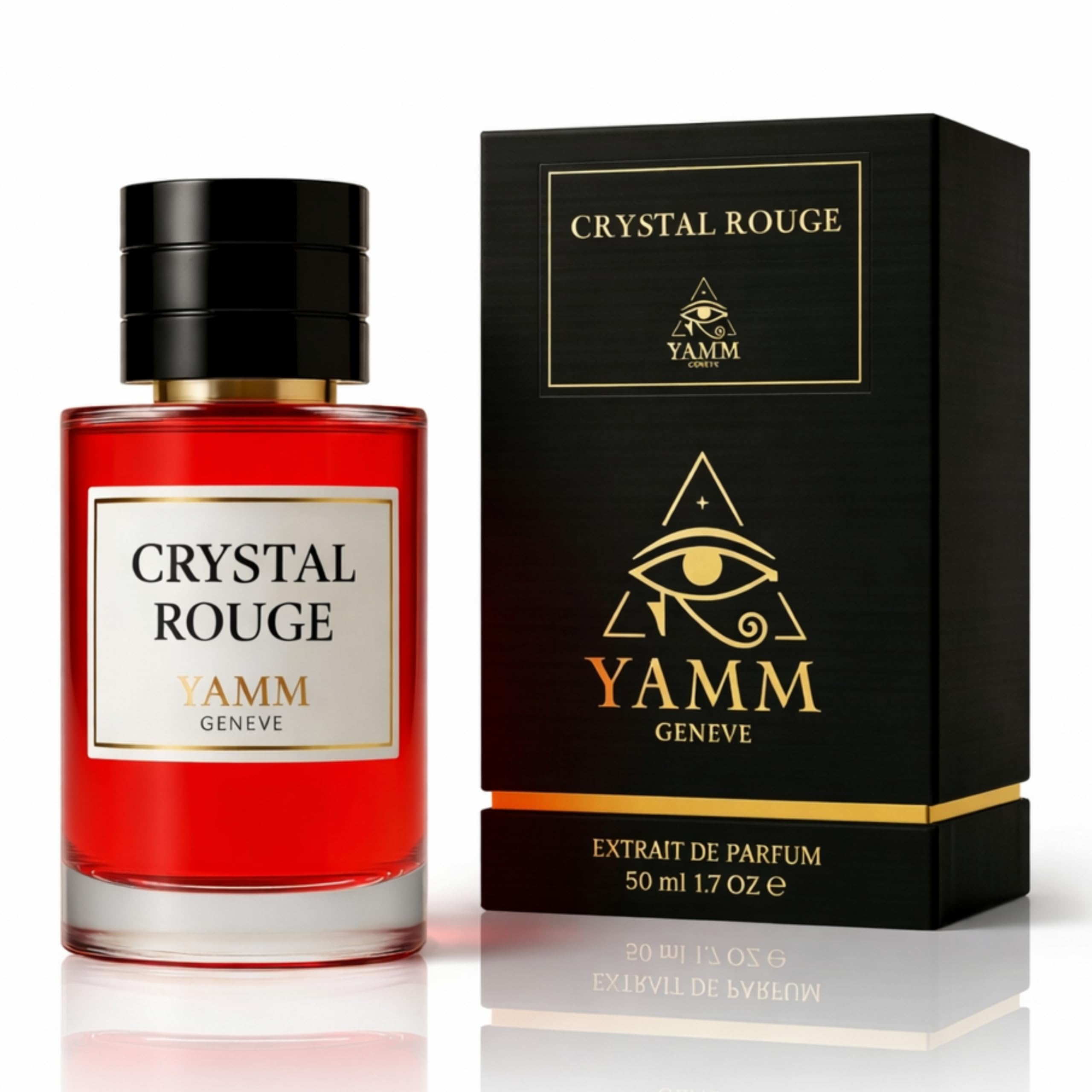 Crystal Rouge | Parfum-Extrakt 50 ml | Unisexduft für Damen & Herren | Bittermandel, Safran & Jasmin | Amber- & holzige Noten | Luxus & langer Halt