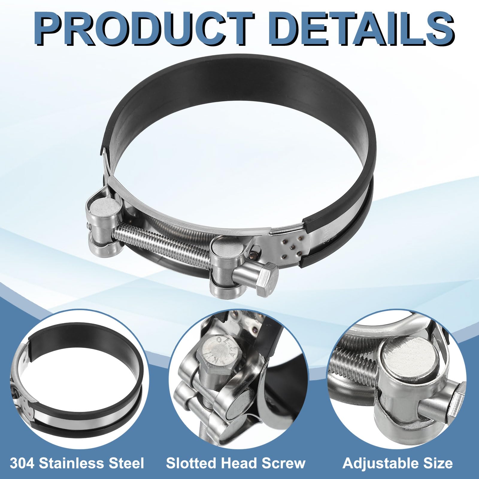 PATIKIL 104-112mm T-Bolt Hose Clamp - Image 3