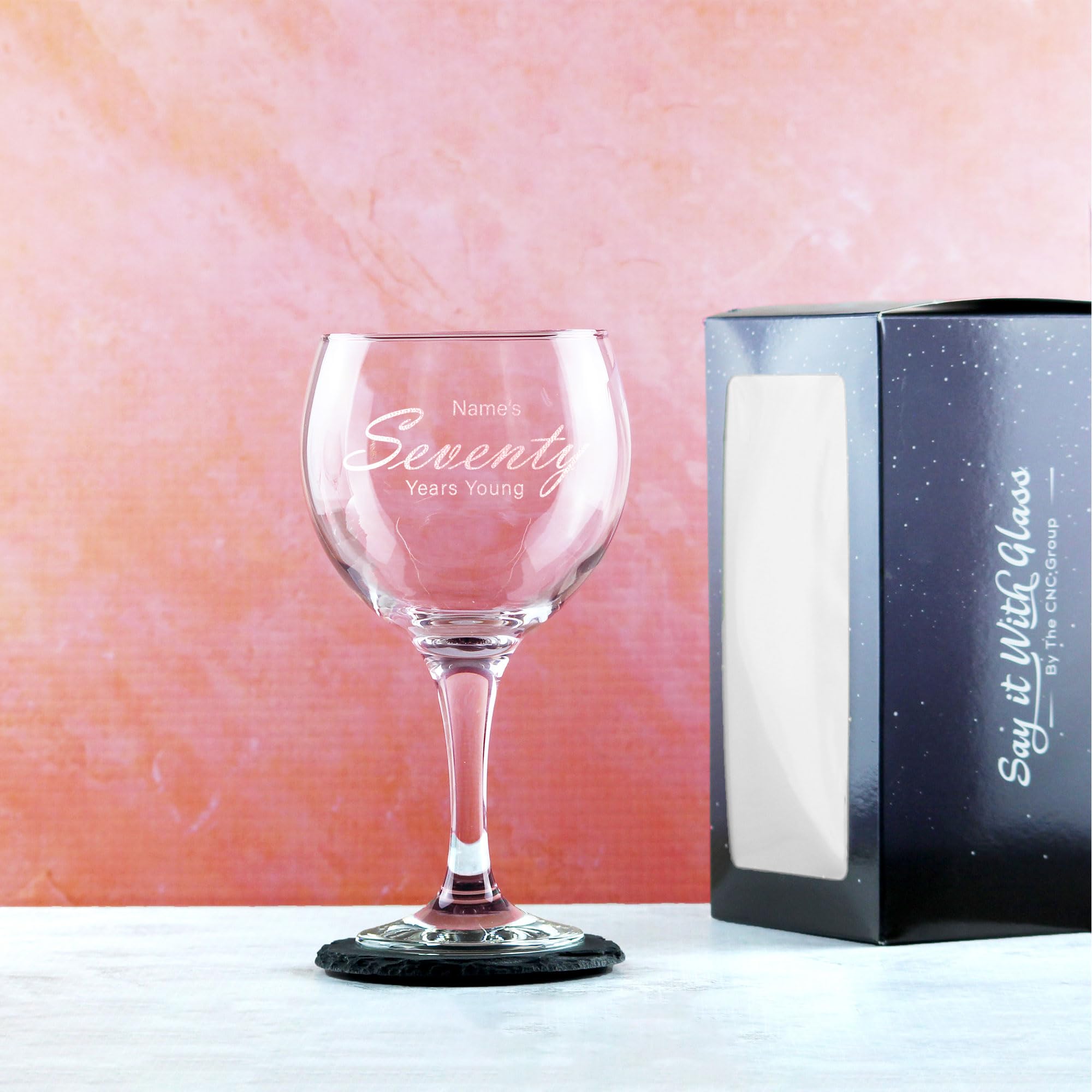 Mr. Wonderful - Bicchiere Ballon - It's Gin O'clock - Bicchiere Ballon Con Messaggio - Realizzato In Vetro - Capacità: 70 Cl - Foto 4