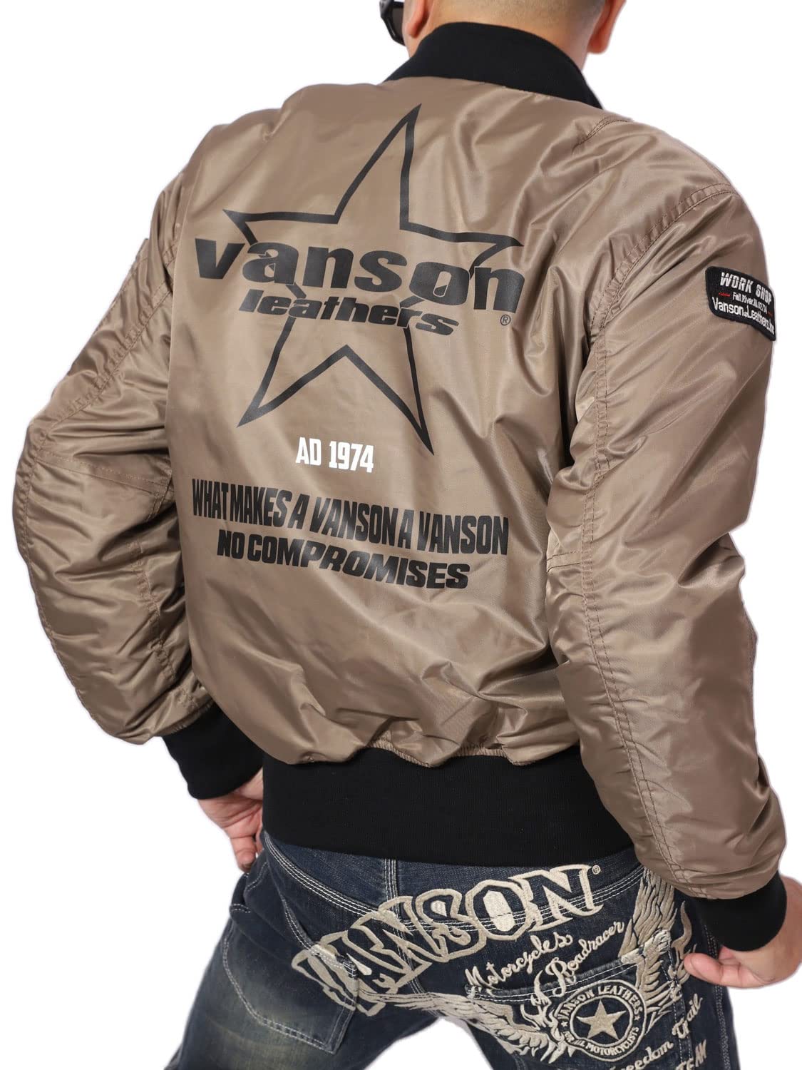 Amazon.co.jp: [バンソン] 防寒防水 MA-1 ライダースジャケット