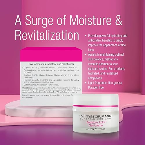 Miniatura 2 de Moisture Activ Gel Crème - Hidratante facial hidratante para protección diaria, infundido con ácido hialurónico, crema facial de gel, 1.7 onzas1.7