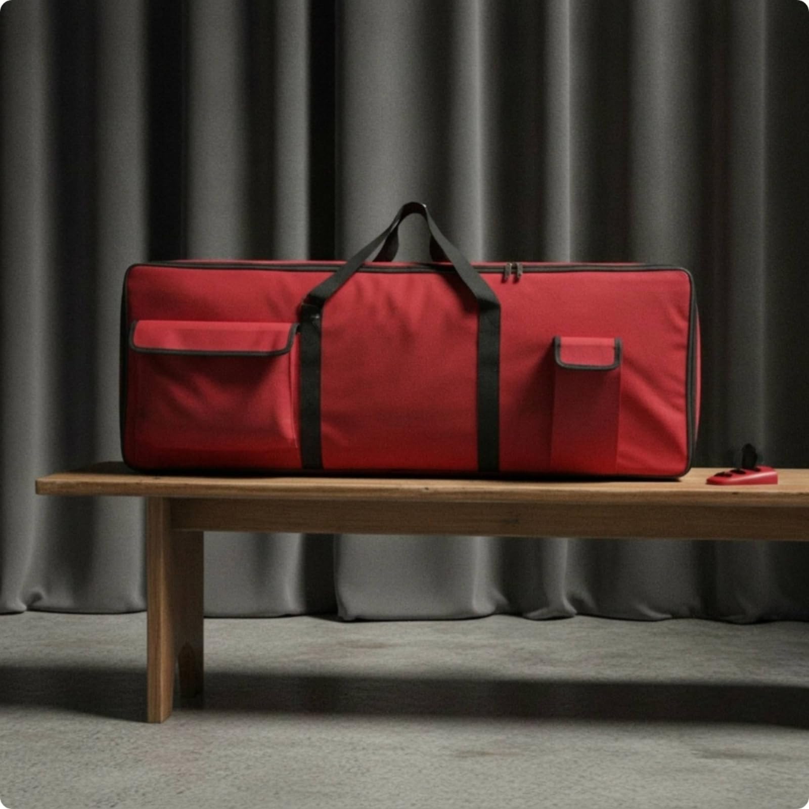 Custodia Tastiera 61 Tasti Borsa Tastiera Elettronica Sacca Sintetizzatore Astuccio Strumentale con Struttura Imbottita, Borsa Per Tastiera 61 Tasti, Array, Rosso