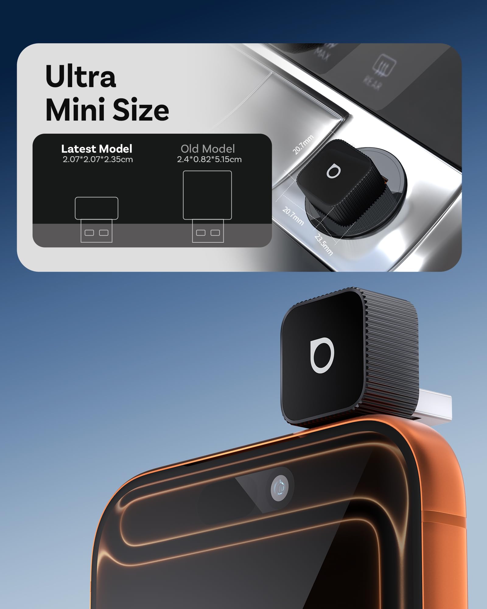 OTTOCAST 2026 Upgrade Mini Slim, 2-in-1 Wireless CarPlay & Android