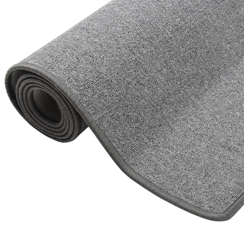 Tapis de couloir en polypropylène haut de gamme gris foncé