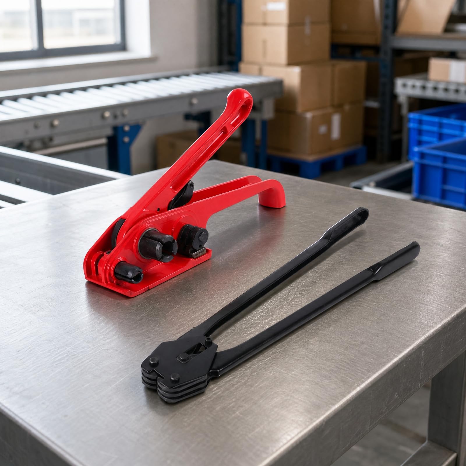 Herramienta Flejado Pet Manual Ergonómico Sellador Fleje Manual Ligero Kit Fleje Bandas para Talleres
