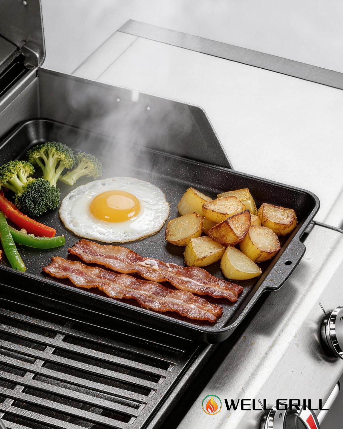 WELL GRILL Płyta części zamienne Teppanyaki płyta grillowa 49 x 29 cm