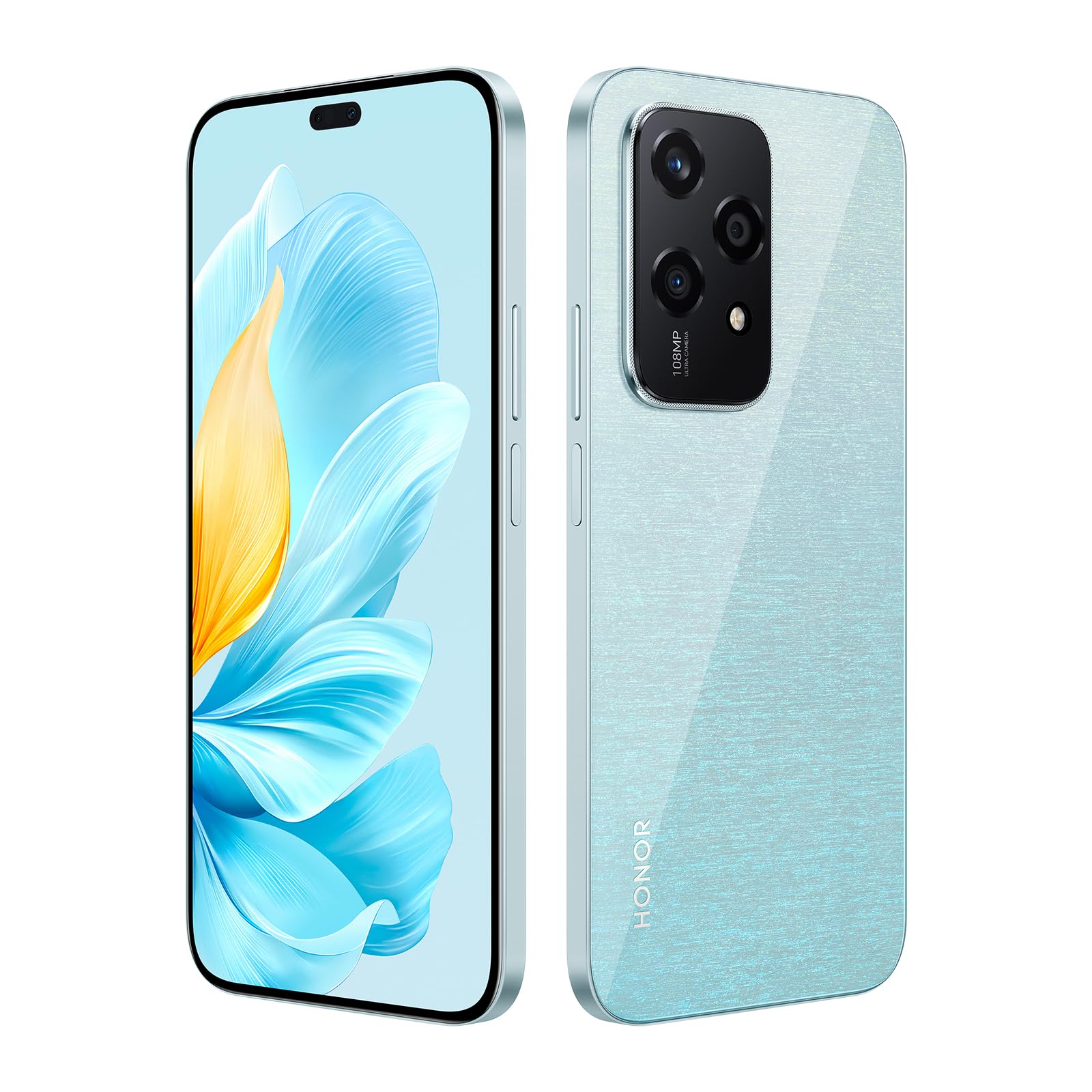 Honor 200 Lite 5G Smartphone,Triple Caméra 108MP+5MP+2MP,MediaTek Dimensity 6080(6nm),8Go+256Go Téléphones Portables,AMOLED 6,7",4500mAh/Double SIM/NFC/GPS,MagicOS 8.0/Android 14,Bleu