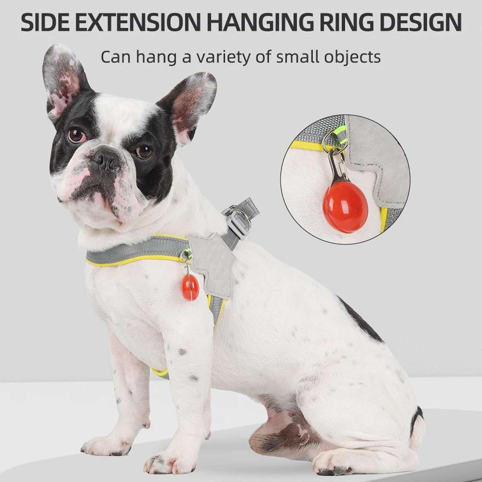 Harnais réfléchissant pour Chien de Compagnie pour Petits Chiens Moyens Harnais pour Chat Chiot Sangle de Poitrine Carlin Chihuahua Bouledogue