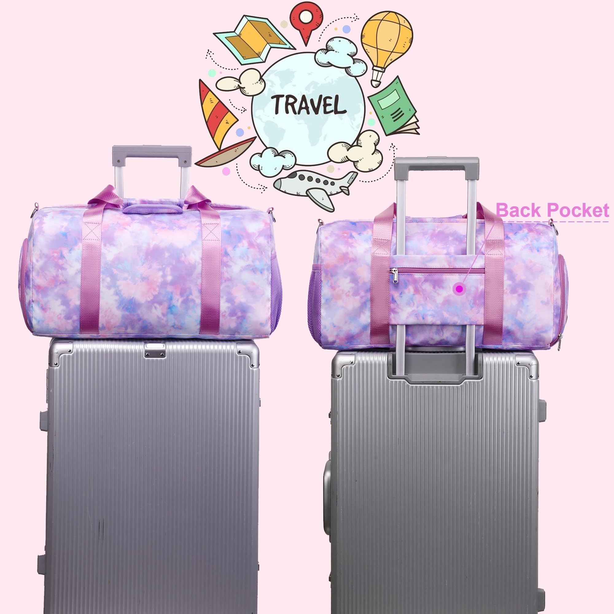 Bolsas de Deporte Infantiles Bolsa Deporte Niña Bolsa Viaje Mujer Bolsas Gimnasio Bolsa Danza con Compartimento