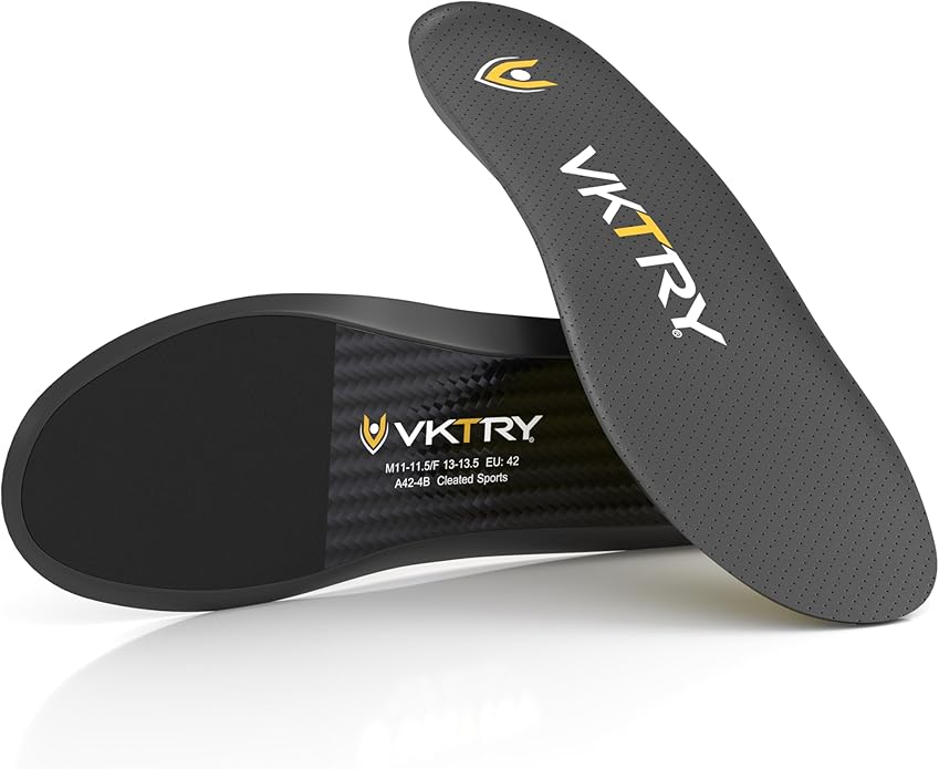 VKTRY Performance Semelles intérieures Or VKs pour Cleated Sports Semelles amortissantes en