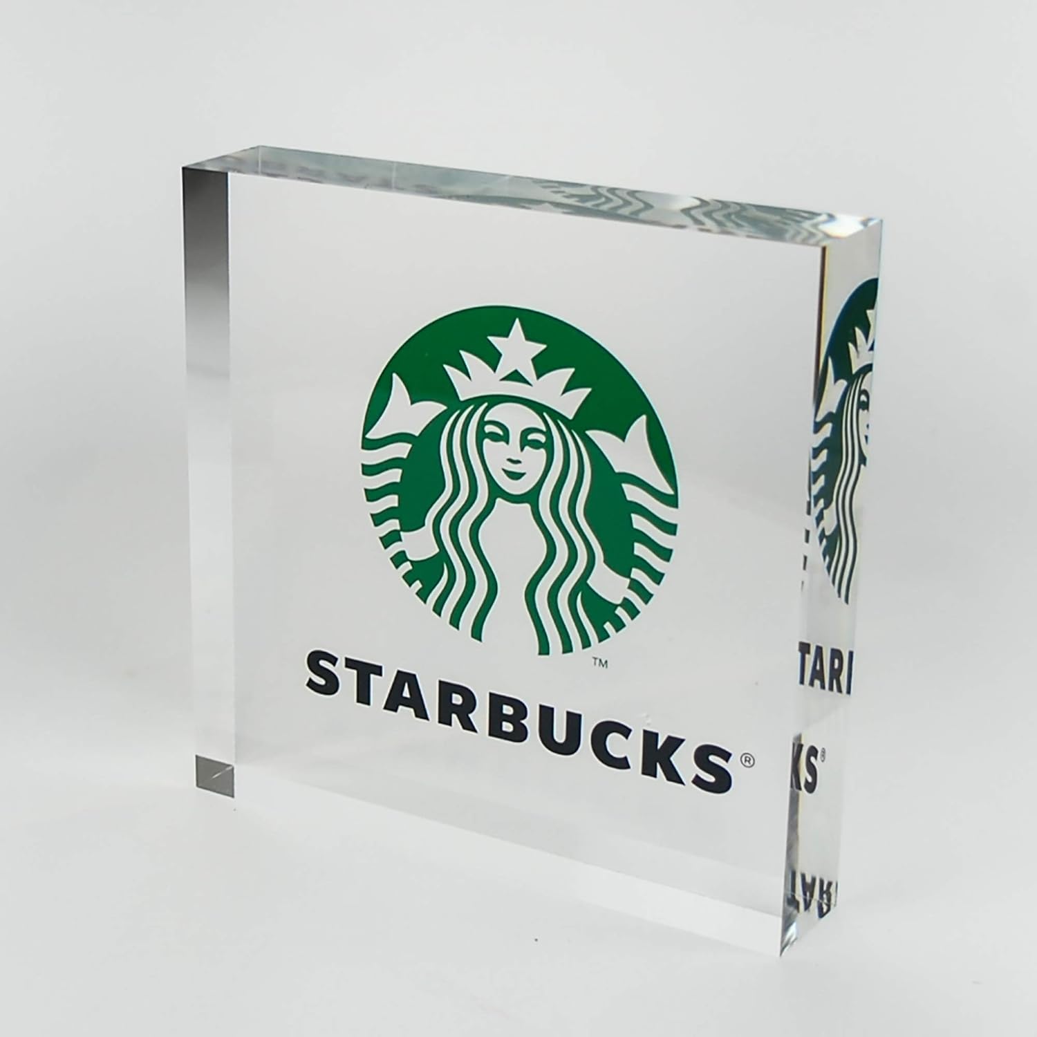 Artblox Logo Acrylic Display | Office Desk Name Plate Personalized | Custom Name Plates for Desks on Acrylic Glass Block | Unique Decor | Office Decor | Trade Show Glass Display | Desk Decor - (6"x6")