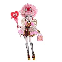 Monster High - Cupid Asteria Scary Sweet Birthday, bambola con abito da party rosa
