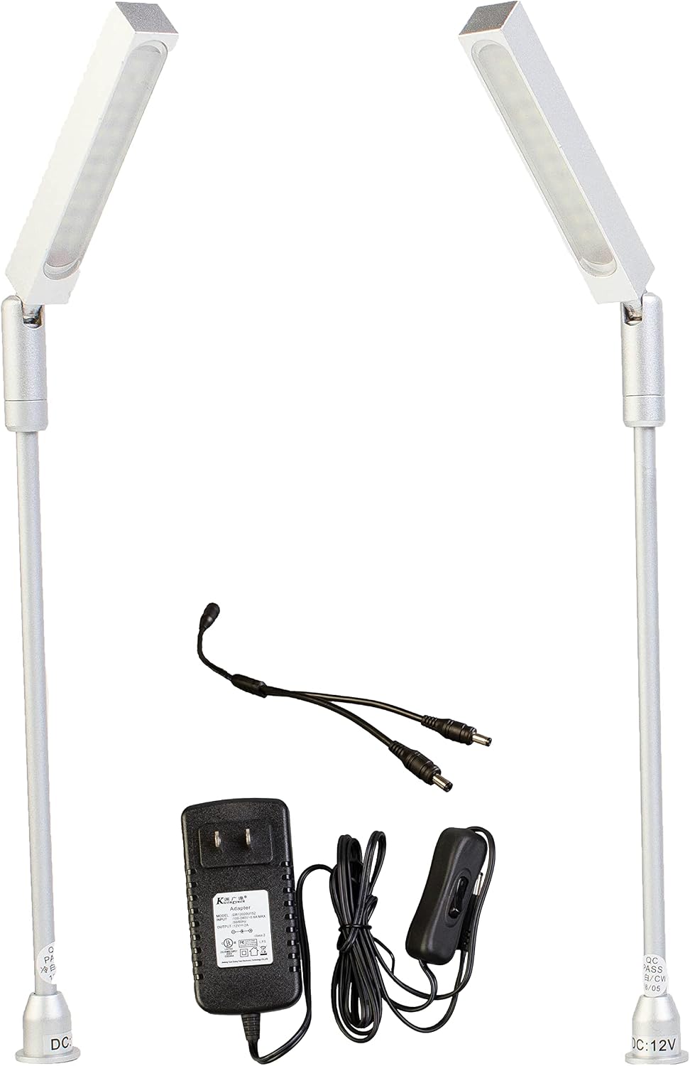 2pcs Jewelry Showcase LED Pole Light Stem Model FY-60 Silver 4000K