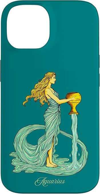 Aquarius Zodiac Sign, Woman with Flowing Water Case for iPhone 14
