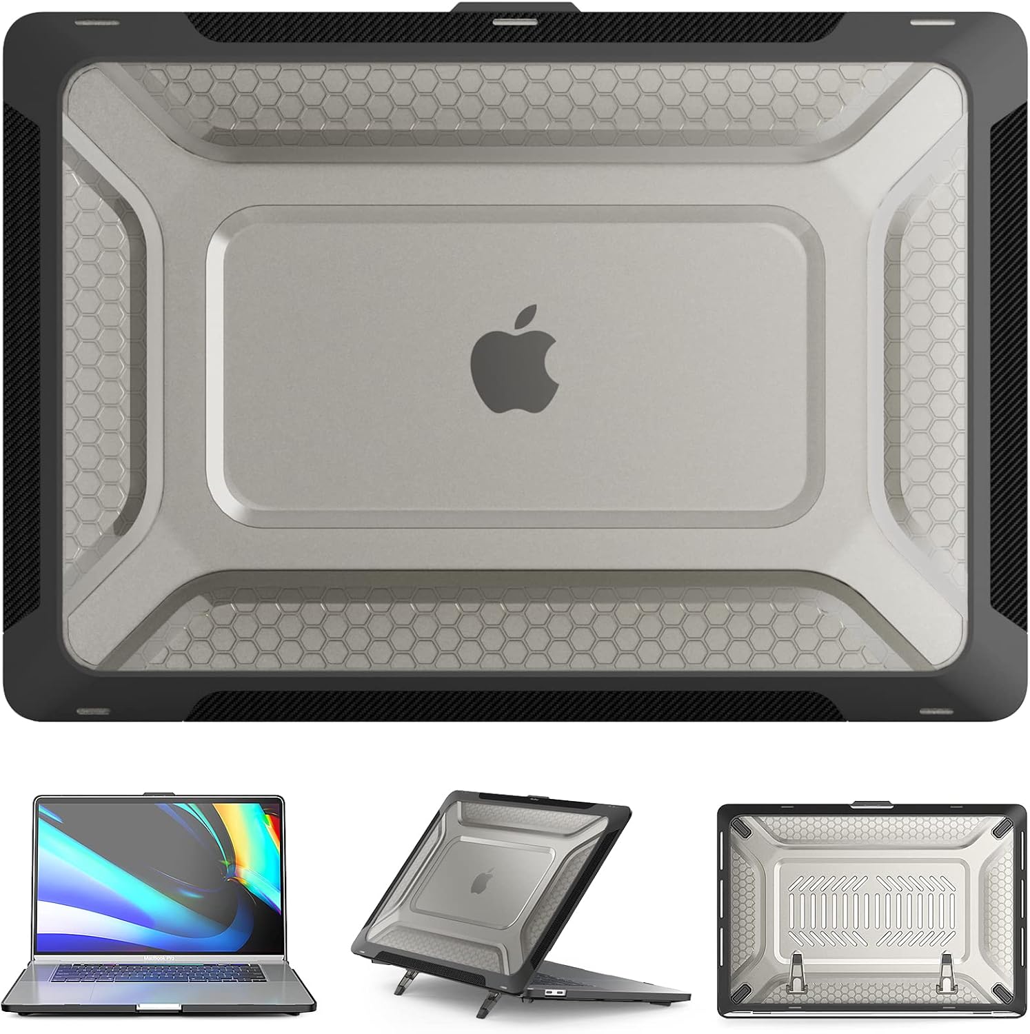 V-MOTA Shell Case Designed for MacBook Pro 16 inch A2141 (2019 Release), Hold in Hand Put in The Box,Slim Rubberized TPU Bumper Cover (Black)
