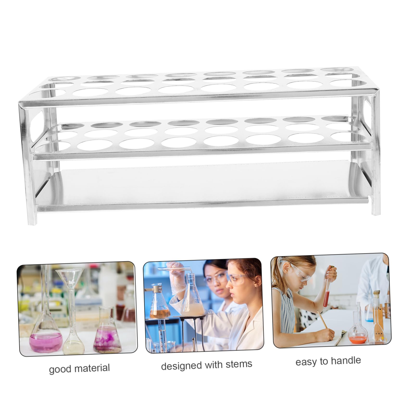 2 Stück Organizer Halter für Reagenzgläser Stabiler Test Tube Display Rack für Chemie Sicherer Schutz bei Zentrifugation für Laborbedarf