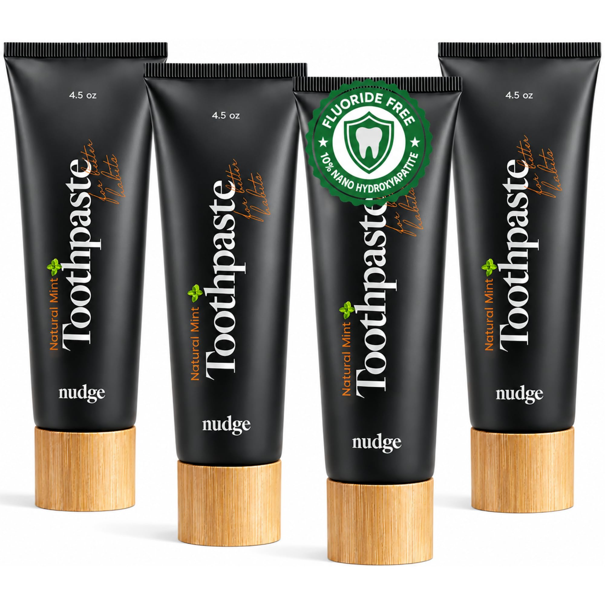 Nudge 10% Nano Hydroxylapatite Zahnpasta, Remin+ mit Vitamin E, Fluoridfrei, SLS-frei, hilft bei der Remineralisierung von Zahnschmelz, unterstützt trockene Mundentlastung und empfindliche Zähne