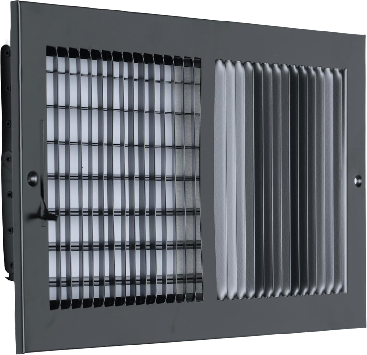Fits 16x8 Duct Opening 2 Way Steel Air Supply Diffuser by Handua | Register Vent Cover Grille for Sidewall and Ceiling | Black | Outer Dimensions: 17.75" X 9.75"