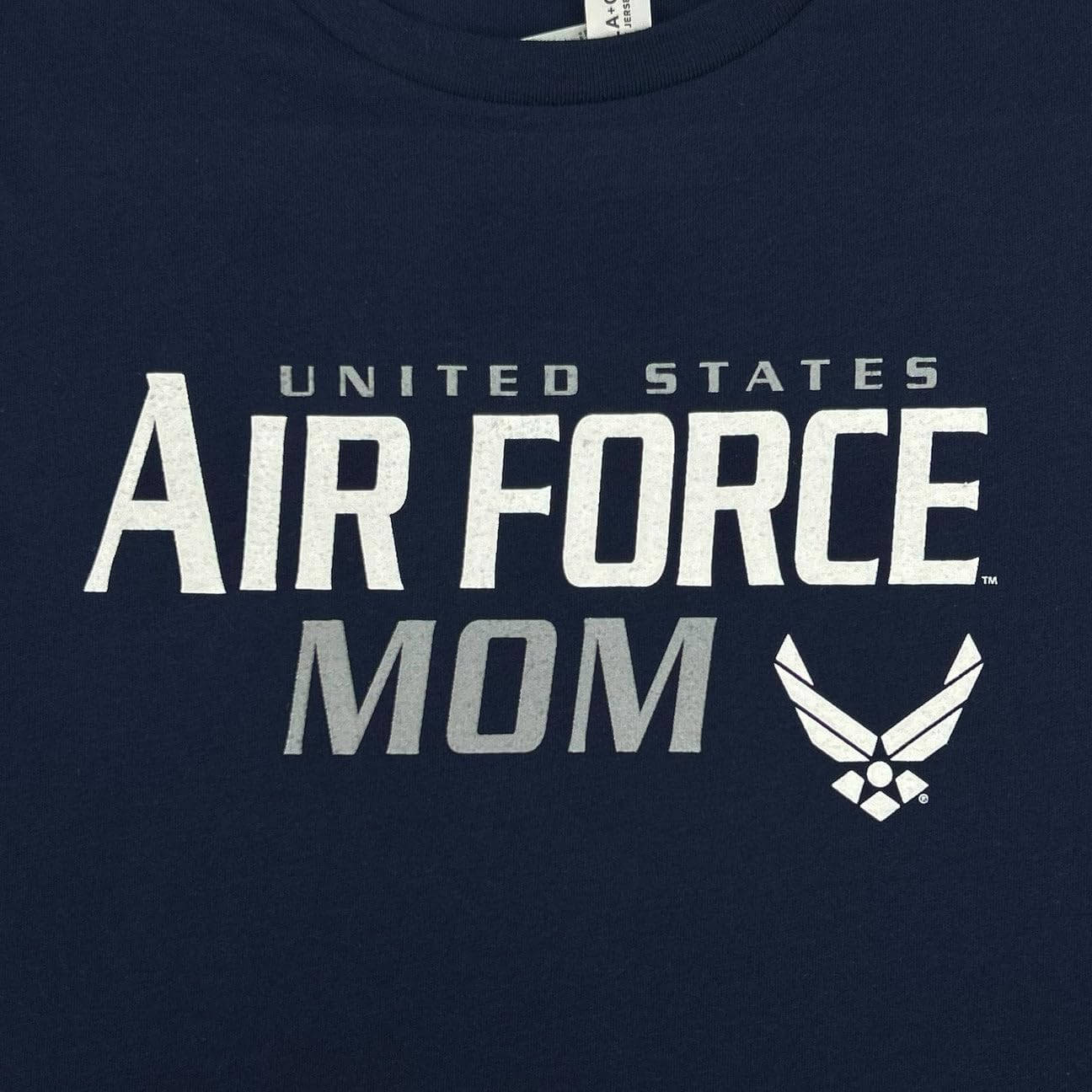 Armed Forces Gear Ladies United States Air Force Mom T-Shirt (Navy)