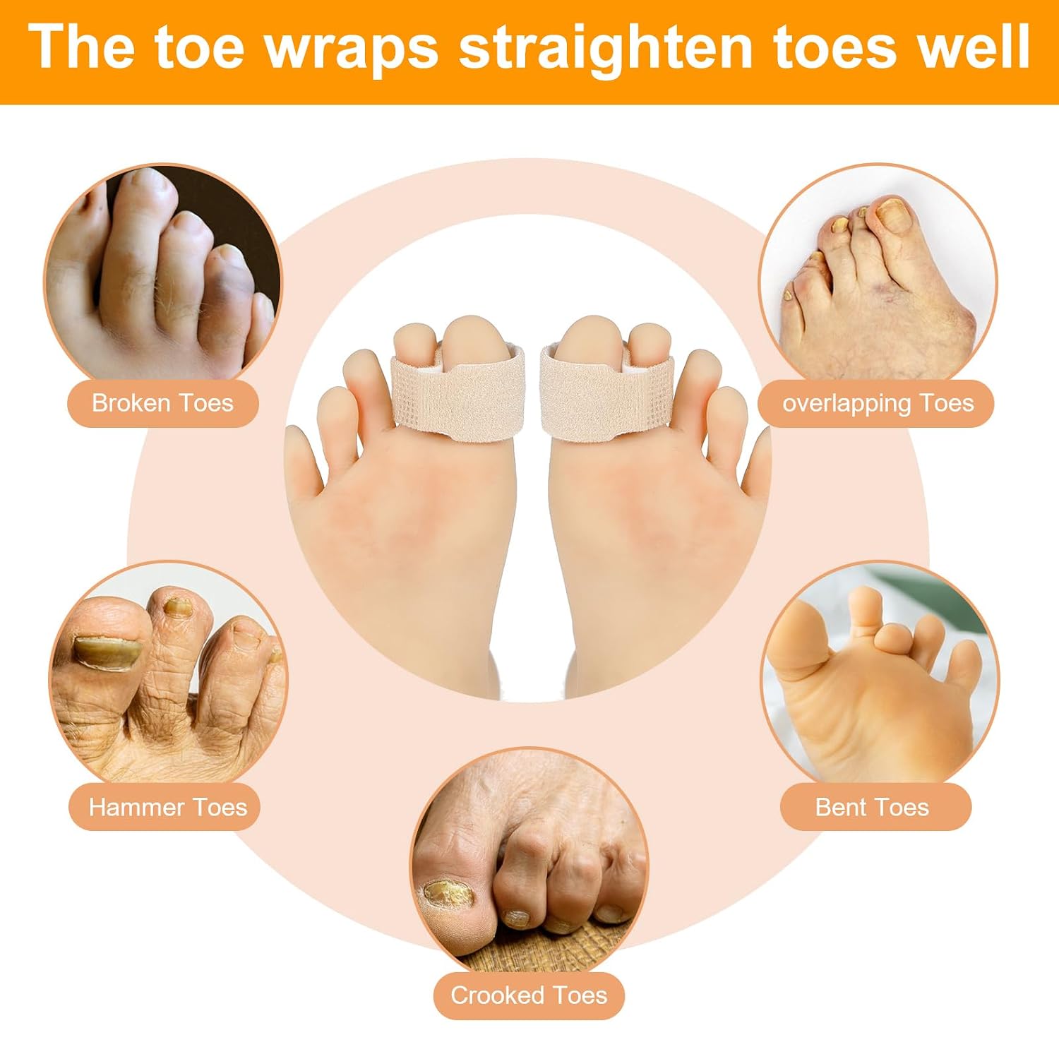 12 Pcs Fabric Hammer Toe Corrector