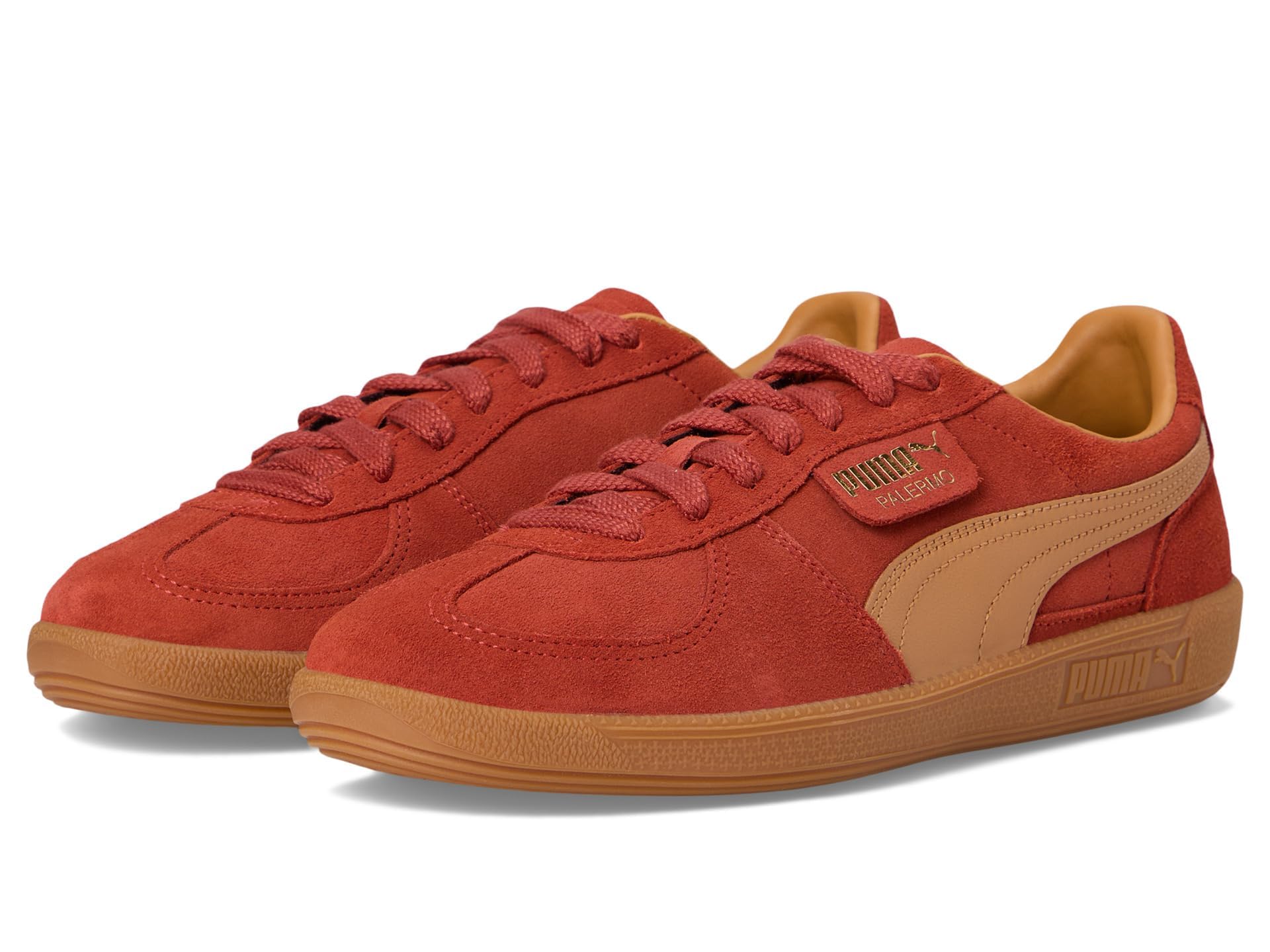 Puma, Men's, Palermo Shoes, Mars Red-Caramel Latte-Gum, 11, Medium