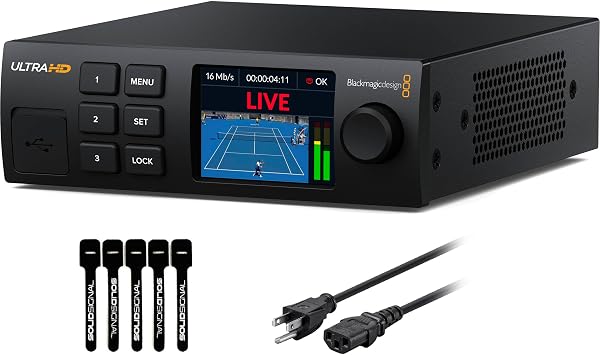 Blackmagic Design Streaming Decoder 4K 4K Stream to SDI & HDMI, SRT & RTMP, Return Tally & Camera Control, Ethernet + Mobile, Includes 6ft Power Cord BDLKWEB/J/DES4K