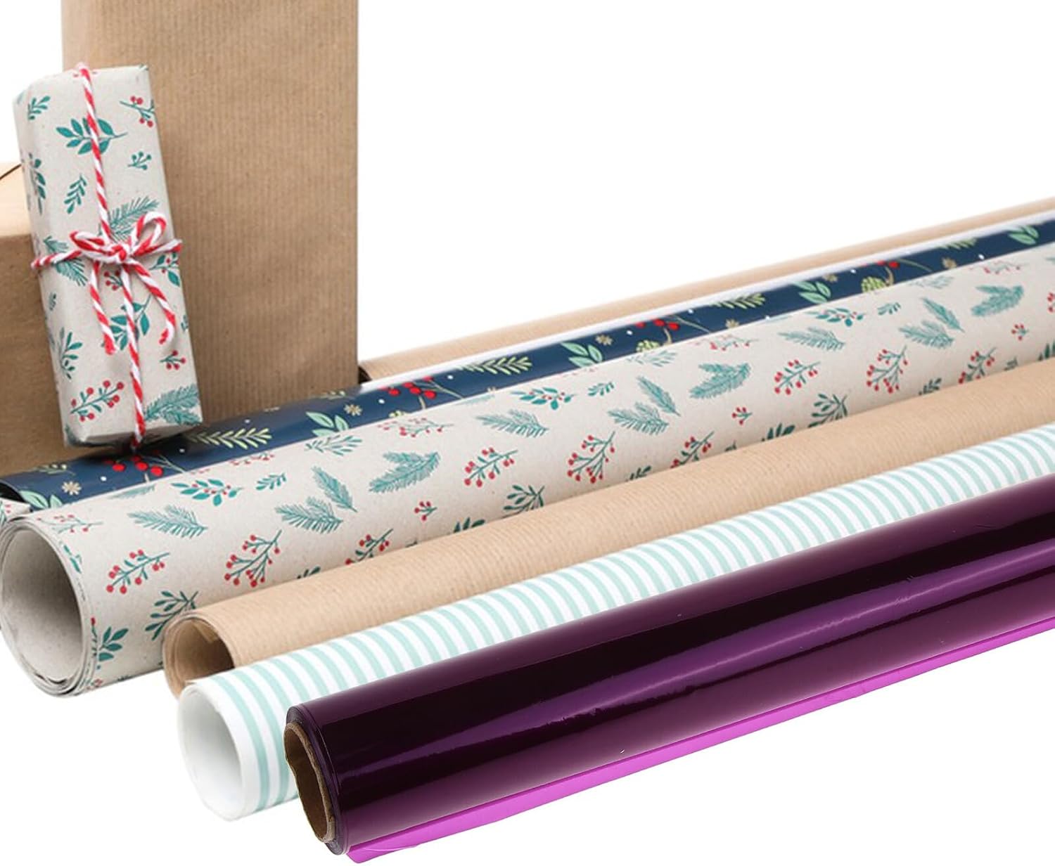 SOLUSTRE Purple Floral Bouquet Wrapper Flower Wrap Film 40cm X 30m, 2. Cellophane Roll for Flower Bouquet Craft Packing and DIY Wrapping Supplies