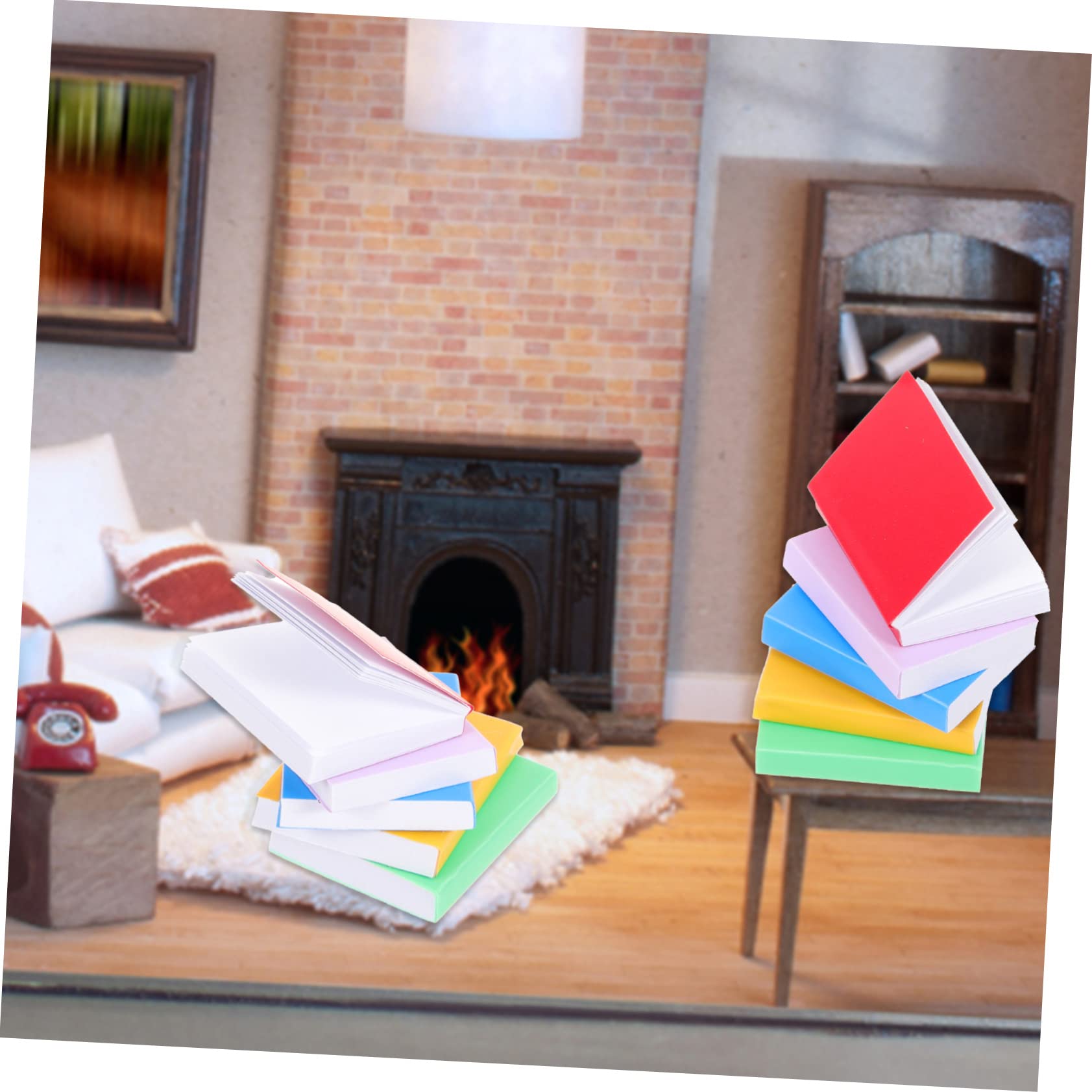 MOLAIN LIVRES DE Maison De Poupée Miniatures Mini Livres Accessoires De