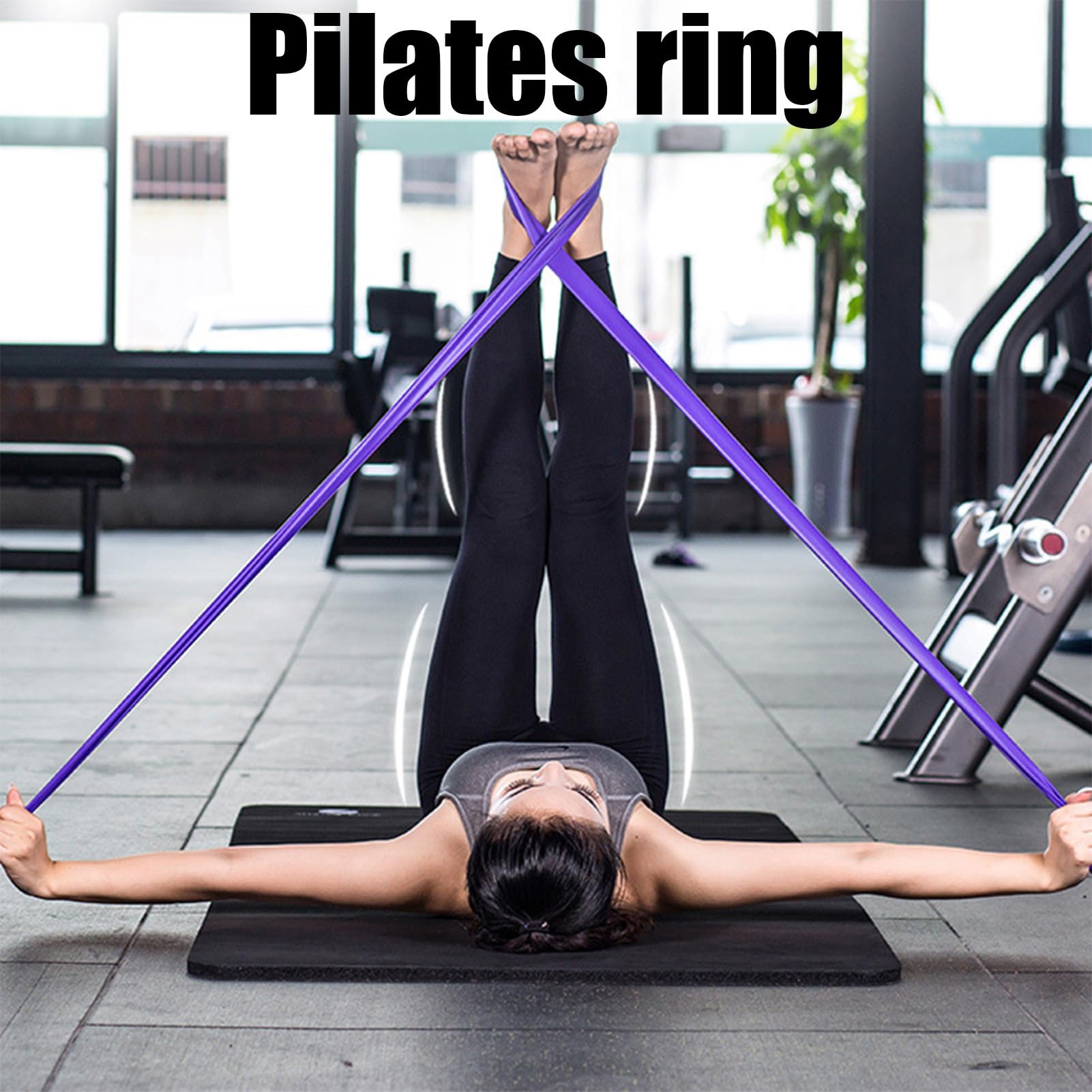 Set Pilates – Anneau, Ballon, Bandes Résistance Et Ceinture D’étirement – 5 Pièces – Léger, Portable – Pour Abdos, Fessiers, Jambes