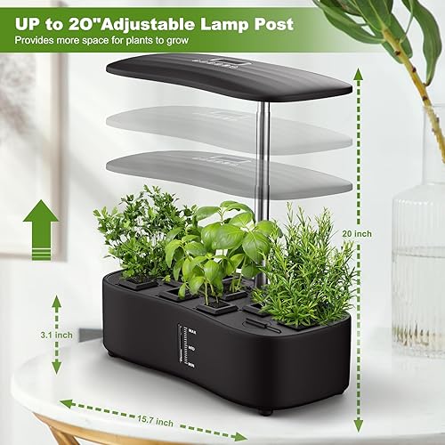 Miniatura 5 de Sistema de cultivo hidropónico de jardín interior Kit de germinación de plantas de 12 cápsulas con luz LED de espectro completo para cultivo de