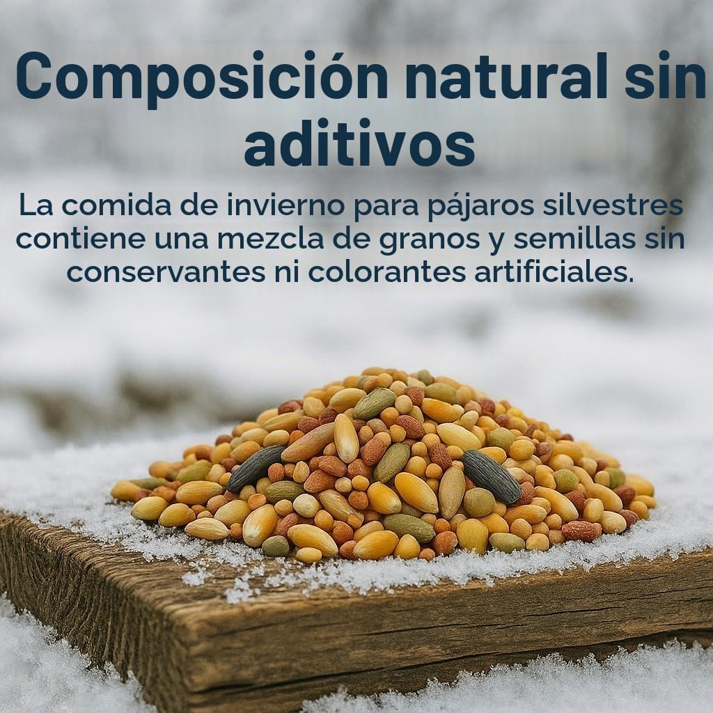 GiDeli Comida para pájaros de invierno, 30 kg, para aves silvestres durante todo el año, alimento para herrerillos para jardín y balcón, con semillas de lino ricas en Omega-3, calcio, sin aditivos