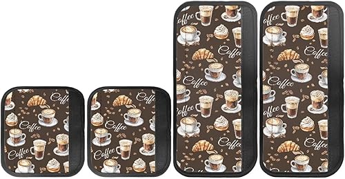 Miniatura 2 de Juego de 4 fundas protectoras de repuesto para manija de puerta de refrigerador con temática de té de la tarde para microondas, horno, refrigerador,