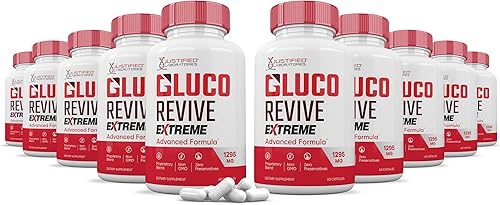 Miniatura 8 de Gluco Revive Extreme 1295MG Píldoras Glyco Support Fórmula avanzada Gluorevive Soporte de glucógeno formulado con cúrcuma berberina resveratrol ajo,