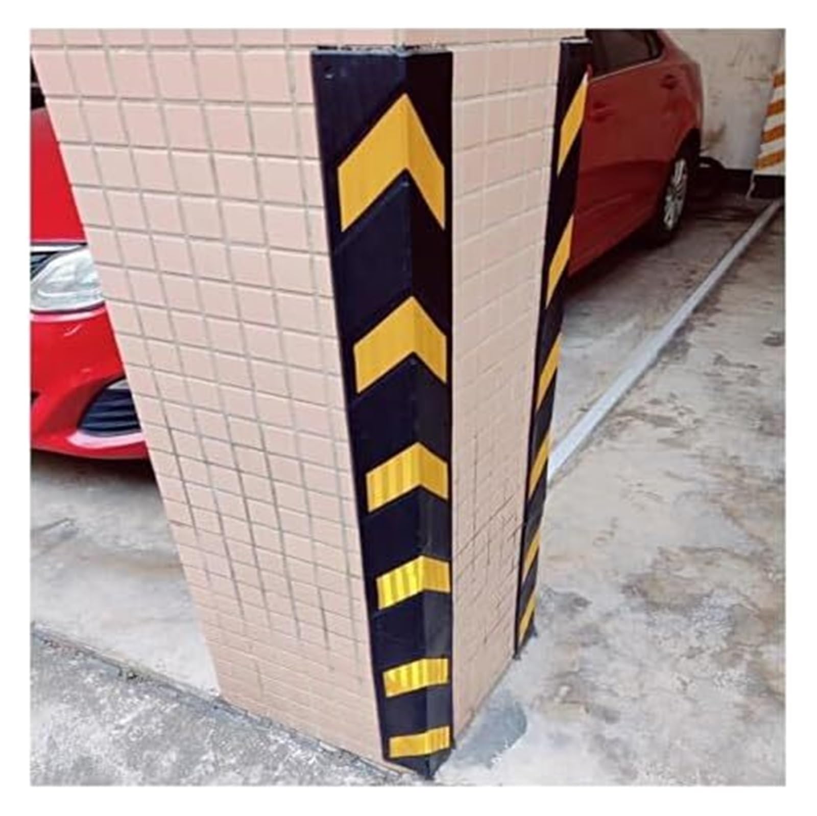 Bandes de protection réfléchissantes en caoutchouc de 100 cm pour poteaux et angles de murs