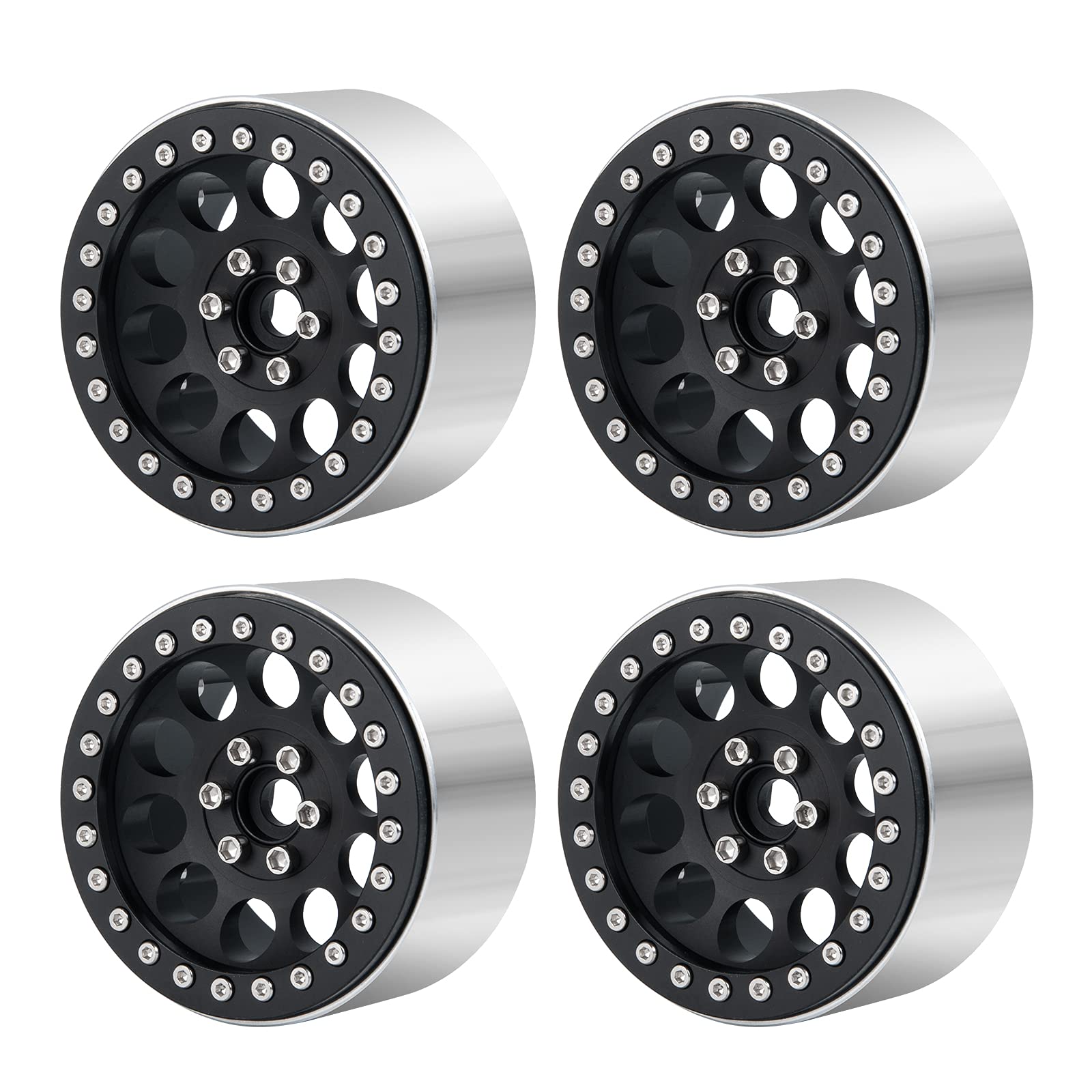 Maleonn 2.2" Beadlock Wheels Rims Set For 1/10 RC Crawlers - Aluminum Alloy Upgrades - View #4