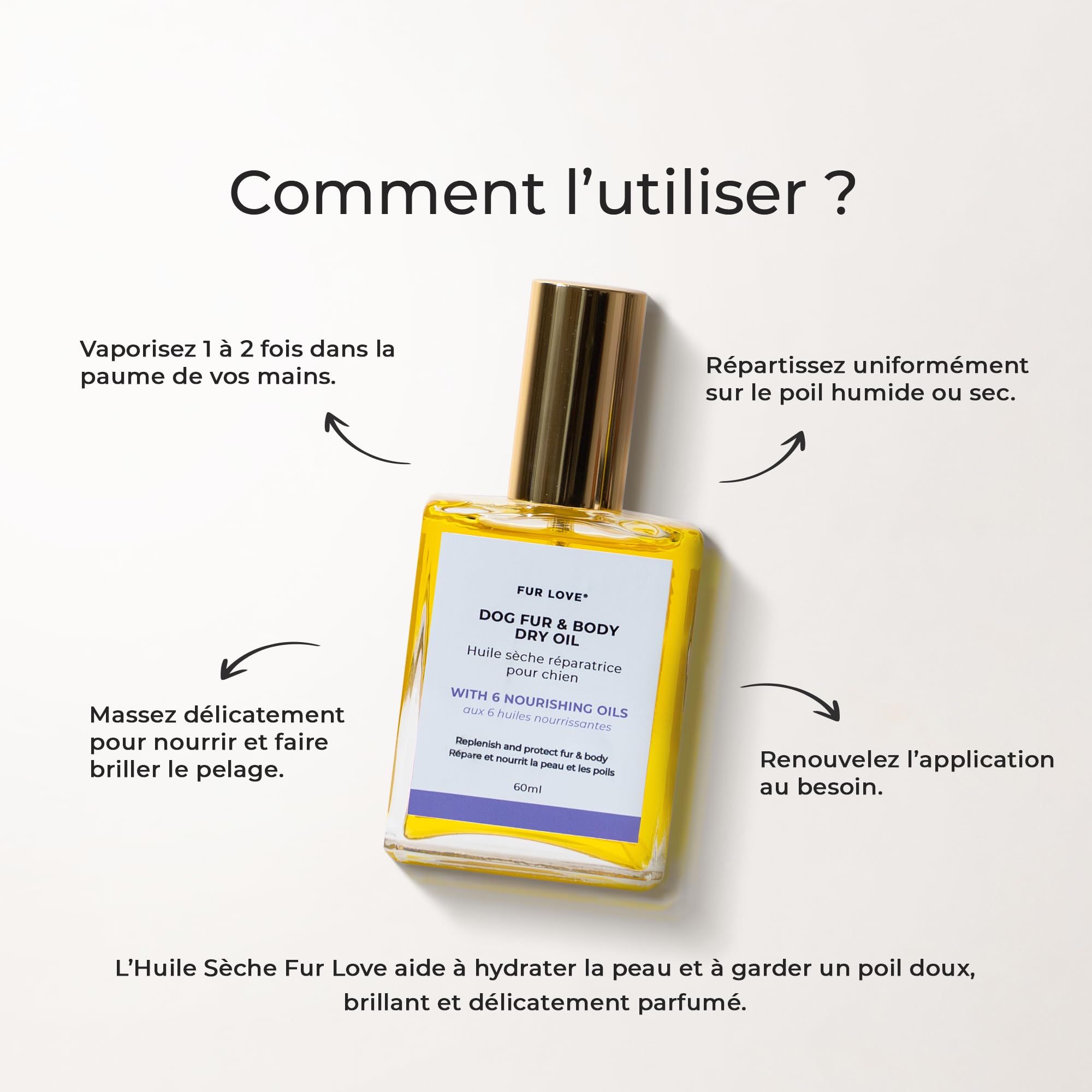 Huile De Soin Chien Argan Et Bourrache – Hydratation Peau, Poil – Nutrition Et Brillance – Texture Légère sans Effet Gras – Soin pour Chien Quotidien Pelage - Poil Sec ou Humide