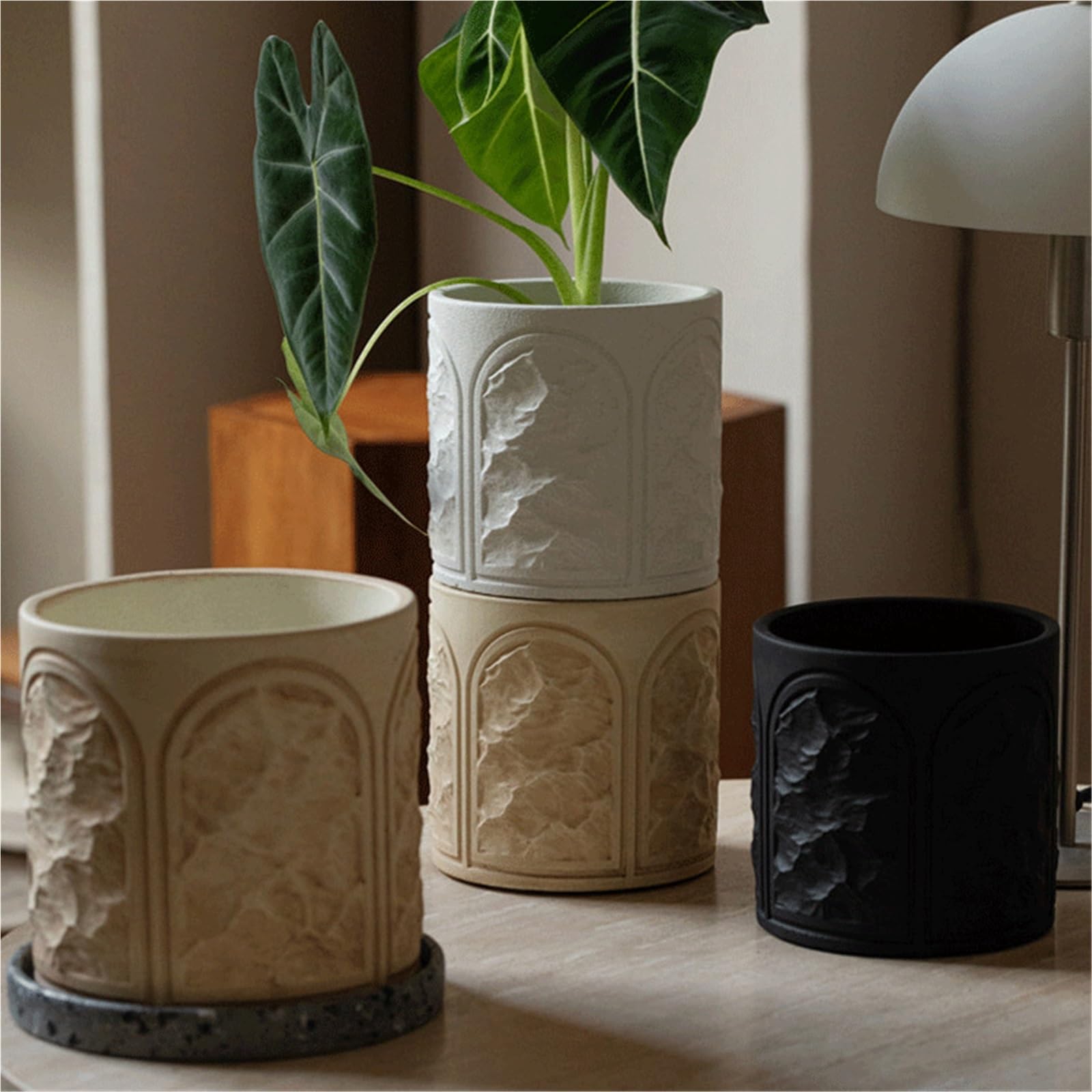 Doniczka Nordyckie, minimalistyczne donice ceramiczne: wyjątkowe i kreatywne wazony zaprojektowane do salonu Doniczki(Biały,Mały)