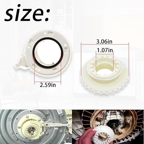Miniatura 3 de Acoplamiento de engranaje de embrague de arandela Reemplazar dc97-18439a engranaje de embrague y pieza de engranaje de embrague de arandela Ajuste