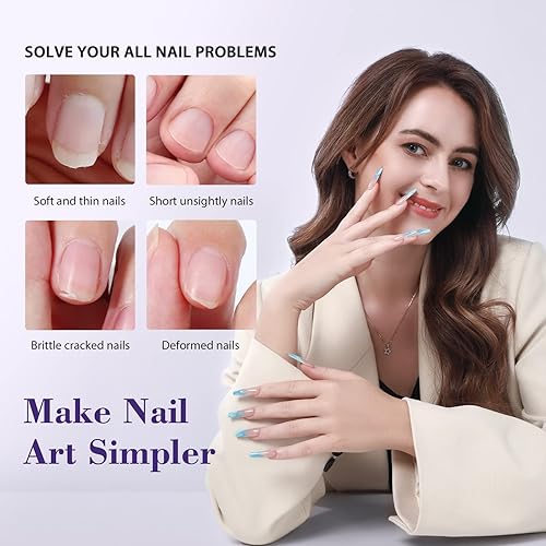 Miniatura 7 de Saviland Puntas de uñas  Puntas de uñas transparentes para uñas acrílicas, kit profesional de uñas de gel suave, cubierta completa, herramientas de